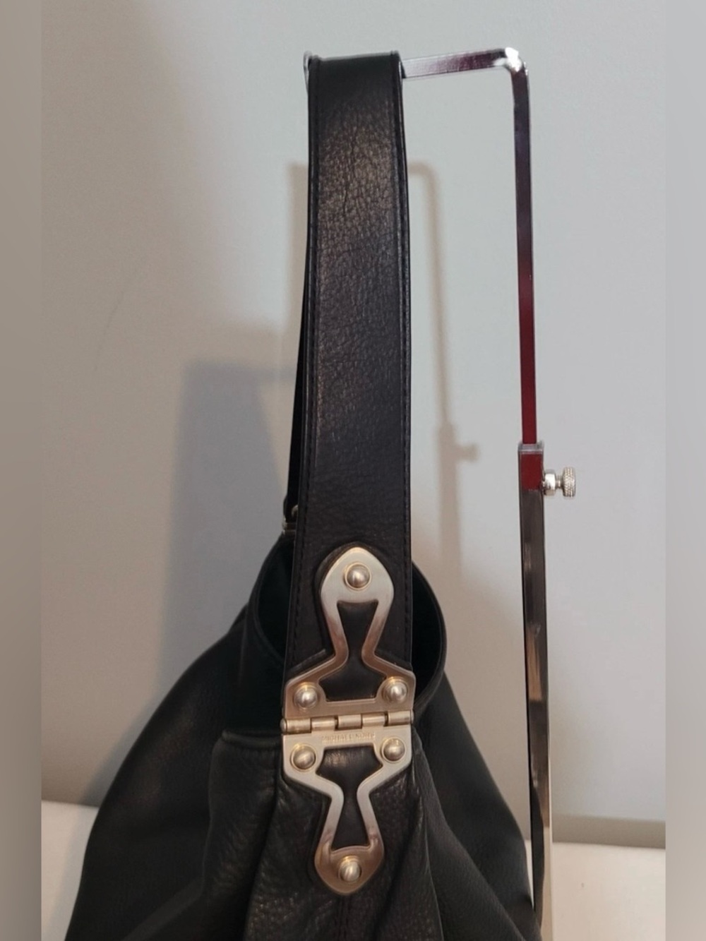 MICHAEL Michael Kors Joplin Hobo Shoulder Bag Black Leather - Picture 7 of 16